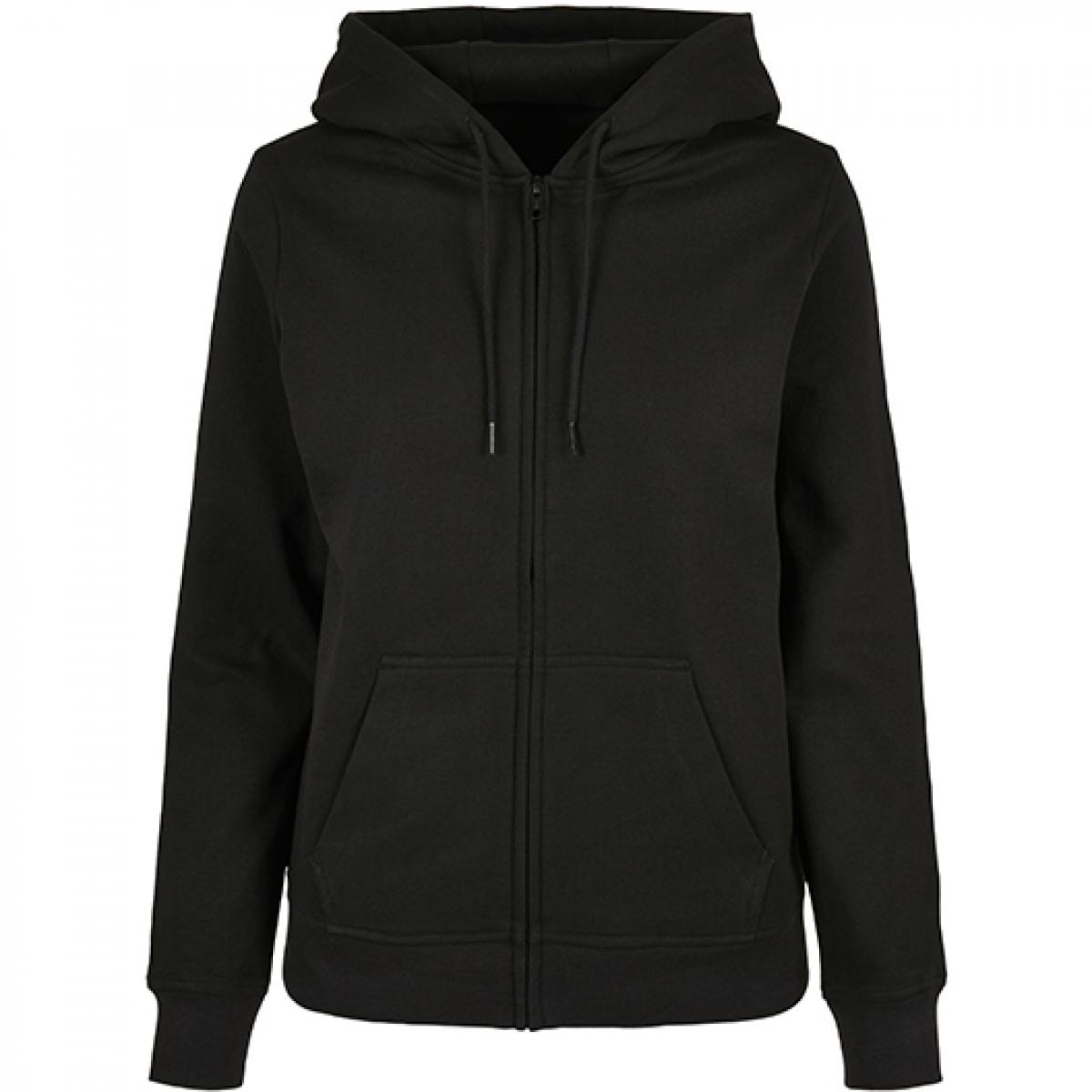 Ladies Basic Zip Hoody - Damen Kapuzen Sweatjacke Farbe Black Größe XS